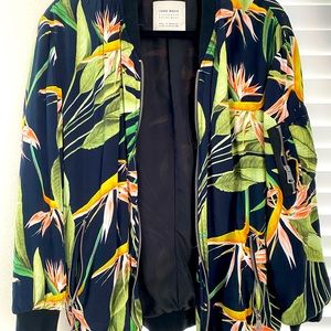 Zara Birds of Paradise Bomber Jacket